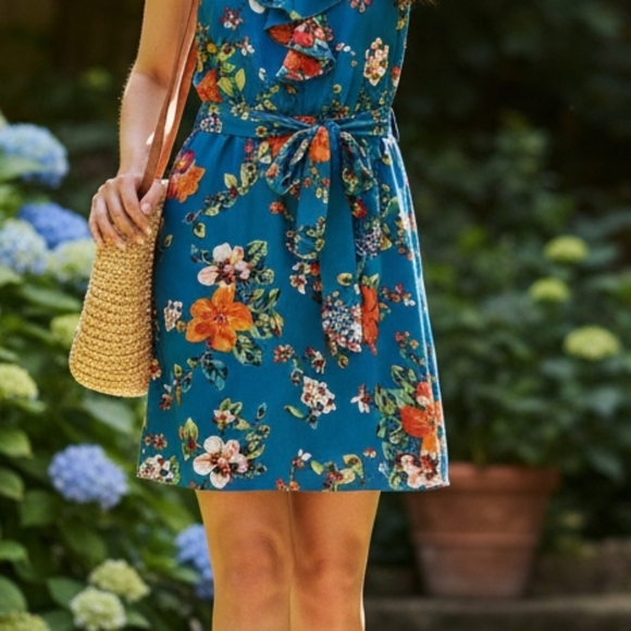 Express Floral Sleeveless Dress Size XS - Picture 6 of 6